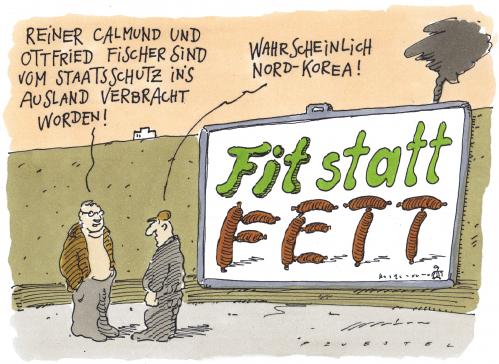 Cartoon: fett (medium) by Andreas Prüstel tagged ernährung,kampangne,fettleibigkeit