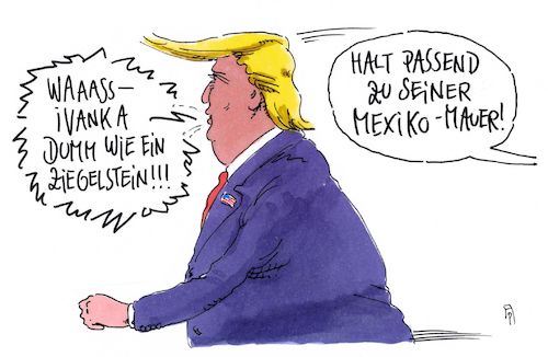 Cartoon: fire and fury (medium) by Andreas Prüstel tagged usa,trump,enthüllungsbuch,fire,and,fury,ivanka,ziegelstein,mexikomauer,cartoon,karikatur,andreas,pruestel,usa,trump,enthüllungsbuch,fire,and,fury,ivanka,ziegelstein,mexikomauer,cartoon,karikatur,andreas,pruestel