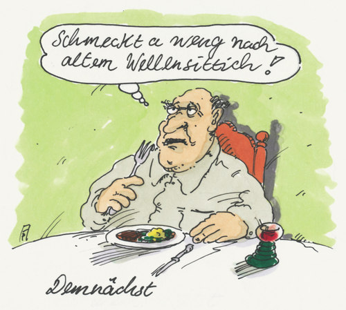 Cartoon: fleischgeschmack (medium) by Andreas Prüstel tagged pferdefleischskandal,lebensmittel,nicht,deklariertes,fleisch