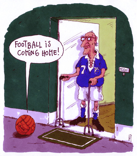 Cartoon: football (medium) by Andreas Prüstel tagged fußball,fußballhymne,alter,lederfußball,fußballspieler,heimkommen,cartoon,karikatur,andreas,pruestel,fußball,fußballhymne,alter,lederfußball,fußballspieler,heimkommen,cartoon,karikatur,andreas,pruestel