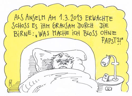 Cartoon: ganz ohne (medium) by Andreas Prüstel tagged papst,papstrücktritt,neuwahl,cartoon,karikatur,papst,papstrücktritt,neuwahl,cartoon,karikatur