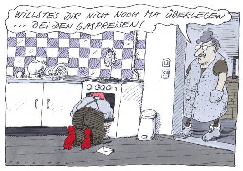 Cartoon: gaspreise (medium) by Andreas Prüstel tagged suizid,ehe,gaspreise,selbstmord,suizid,ehe,gaspreise,gas,vergasen,ersticken,abschied,beziehungskiste,beziehungskrise,beziehungsstreit,beziehungsstress,ehekrise,familiendrama,lebenspartnerschaft,partnerschaft,rosenkrieg,beenden,gaspipeline,russland,gasanbieter,gasherd,unkosten,verschwendung