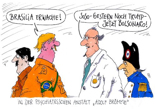 Cartoon: gestalten (medium) by Andreas Prüstel tagged brasilien,präsidentschaftswahlen,bolsonaro,rechtsradikalismus,psychiatrie,trump,hitler,napoleon,cartoon,karikatur,andreas,pruestel,brasilien,präsidentschaftswahlen,bolsonaro,rechtsradikalismus,psychiatrie,trump,hitler,napoleon,cartoon,karikatur,andreas,pruestel