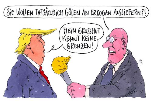 Cartoon: großmut (medium) by Andreas Prüstel tagged trump,usa,türkei,erdogan,gülen,auslieferung,cartoon,karikatur,andreas,pruestel,trump,usa,türkei,erdogan,gülen,auslieferung,cartoon,karikatur,andreas,pruestel