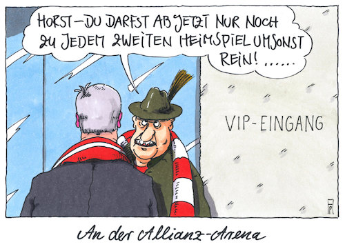 Cartoon: heimspiel (medium) by Andreas Prüstel tagged bayern,csu,horst,seehofer,bundestagswahl,stimmenverluste,parteivorsitz,rücktrittsvorderungen,bedeutungsverlust,cc,münchen,allianz,arena,cartoon,karikatur,andreas,pruestel,bayern,csu,horst,seehofer,bundestagswahl,stimmenverluste,parteivorsitz,rücktrittsvorderungen,bedeutungsverlust,cc,münchen,allianz,arena,cartoon,karikatur,andreas,pruestel