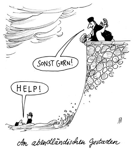 Cartoon: help (medium) by Andreas Prüstel tagged flüchtlingskrise,europa,christliches,abendland,hilfe,cartoon,karikatur,andreas,pruestel,flüchtlingskrise,europa,christliches,abendland,hilfe,cartoon,karikatur,andreas,pruestel