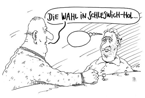 Cartoon: hoch im norden (medium) by Andreas Prüstel tagged schleswig,holstein,landtagswahlen,cartoon,karikatur,andreas,pruestel,schleswig,holstein,landtagswahlen,cartoon,karikatur,andreas,pruestel