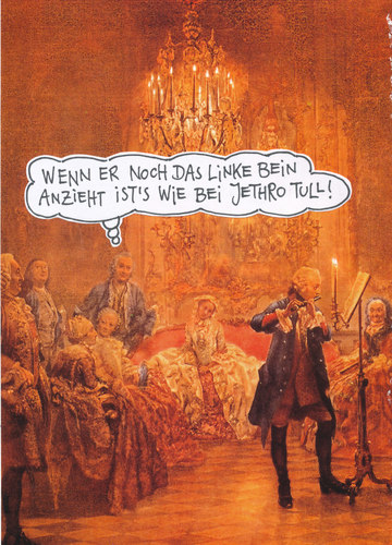 Cartoon: ian friedrich anderson (medium) by Andreas Prüstel tagged jethrotull,iananderson,friedrich2,alterfritz,friedrich,der,große,adolphmenzel,flötenkonzert,preussen