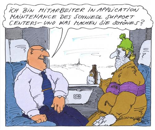 Cartoon: im abteil (medium) by Andreas Prüstel tagged berufe,arbeitslosigkeit,bundesbahn,beruf,job,arbeit,arbeiter,angestellter,arbeitslos,obdachlos,penner,unterschicht,oberschicht,bahn,abteil,zugabteil,zug,arbeitslosigkeit,hartz,agentur für arbeit,arbeitsagentur,arbeitnehmer,armut,arm,chancengleichheit,einkommen,existenz,existenzminimum,geld,gemeinschaftssinn,gemeinsinn,gerechtigkeit,geringfügige beschäftigung,hartz 4,klassengesellschaft,klassengemeinschaft,klassengegensätze,jobcenter,konjunktur,lebensqualität,mittelschicht,niedriglöhne,solidarität,sozial,soziale diskriminierung,soziale kälte,soziale marktwirtschaft,sozialhilfe,sozialreform,sozialstaat,unten,agentur,für,geringfügige,beschäftigung,soziale,diskriminierung,kälte,marktwirtschaft