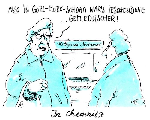 Cartoon: in chemnitz (medium) by Andreas Prüstel tagged chemnitz,hetzjagden,selbstjustiz,rechtsradikale,karlmarxstadt,cartoon,karikatur,andreas,pruestel,chemnitz,hetzjagden,selbstjustiz,rechtsradikale,karlmarxstadt,cartoon,karikatur,andreas,pruestel