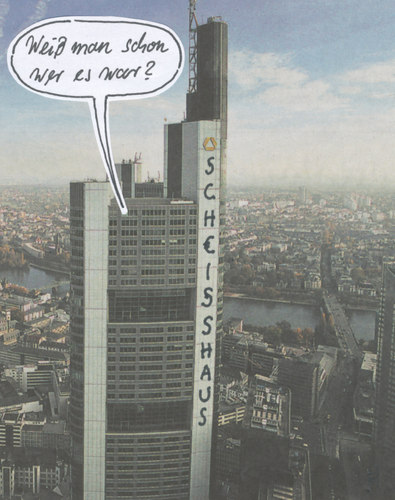 Cartoon: in frankfurt (medium) by Andreas Prüstel tagged frankfurt,am,main,bankenviertel,mainhattan,commerzbank,hochhaus,wolkenkratzer,collage,cartoon,andreas,pruestel,frankfurt,am,main,bankenviertel,mainhattan,commerzbank,hochhaus,wolkenkratzer,collage,cartoon,andreas,pruestel