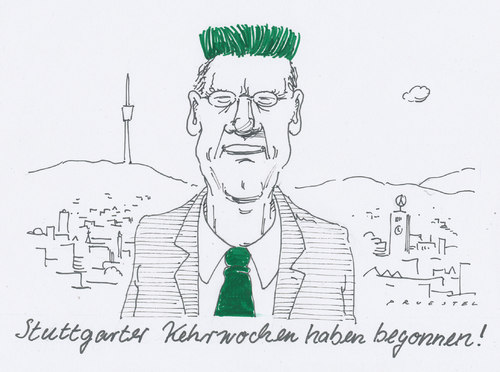 Cartoon: kehrwochen (medium) by Andreas Prüstel tagged kretschmann,grüne,badenwürttemberg,ministerpräsident,stuttgart,kretschmann,grüne,baden württemberg,ministerpräsident,stuttgart,baden,württemberg