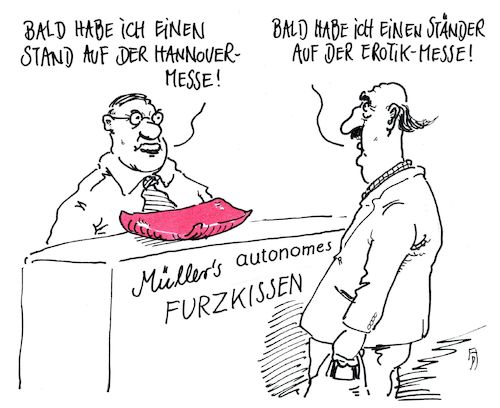 Cartoon: messen (medium) by Andreas Prüstel tagged hannovermesse,industrie,vier,punkt,null,erotikmesse,furzkissen,ständer,cartoon,karikatur,andreas,pruestel,hannovermesse,industrie,vier,punkt,null,erotikmesse,furzkissen,ständer,cartoon,karikatur,andreas,pruestel