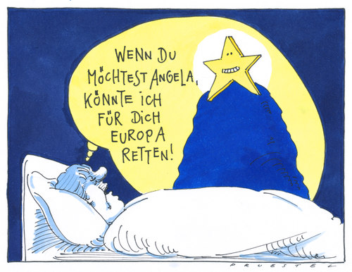 Cartoon: mutti träumt (medium) by Andreas Prüstel tagged europa,eu,eurokrise,merkel,traum,europa,eu,eurokrise,merkel,traum