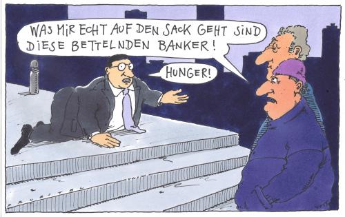 Cartoon: nervig (medium) by Andreas Prüstel tagged finanzkrise,banker,staatshilfe,bank,banken,banker,wirtschaft,wirtschaftskrise,finanzkrise,finanzen,geld,schulden,pleite,bankrott,staatshilfe,hunger,bettler,penner,obdachloser,obdachlos,betteln,arbeitslos,arbeit,job,karriere