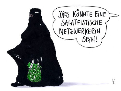 Cartoon: netzwerkerin (medium) by Andreas Prüstel tagged is,salafistinnen,rückkehrerinnen,gefährderinnen,soziale,netzwerke,salat,cartoon,karikatur,andreas,pruestel,is,salafistinnen,rückkehrerinnen,gefährderinnen,soziale,netzwerke,salat,cartoon,karikatur,andreas,pruestel