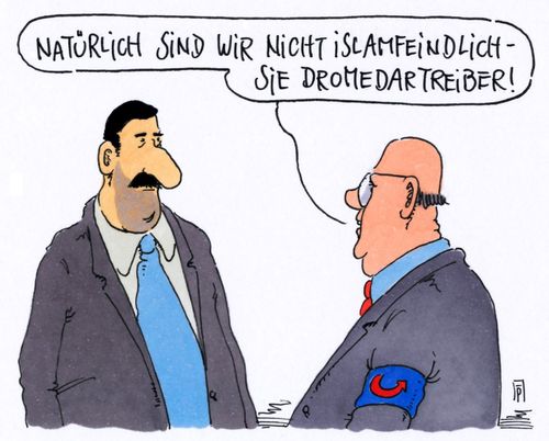 Cartoon: nicht islamfeindlich (medium) by Andreas Prüstel tagged afd,programmparteitag,islam,islamfeindlichkeit,rechtspopulismus,dromedar,cartoon,karikatur,andreas,pruestel,afd,programmparteitag,islam,islamfeindlichkeit,rechtspopulismus,dromedar,cartoon,karikatur,andreas,pruestel