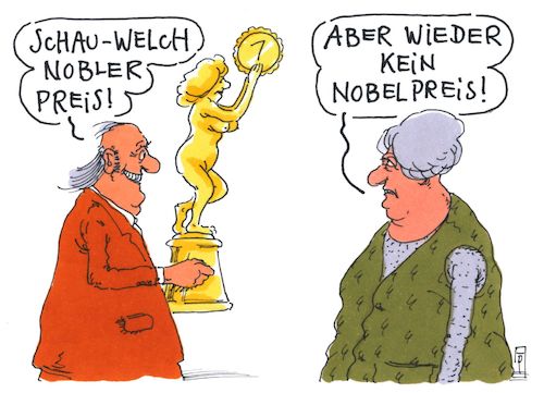 Cartoon: nobel (medium) by Andreas Prüstel tagged nobelpreise,nobelpreisverleihungen,cartoon,karikatur,andreas,pruestel,nobelpreise,nobelpreisverleihungen,cartoon,karikatur,andreas,pruestel