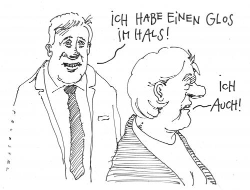 Cartoon: o.t. (medium) by Andreas Prüstel tagged merkel,seehofer,glos,angela merkel,horst seehofer,michael glos,wirtschaft,csu,angela,merkel,horst,seehofer,michael,glos