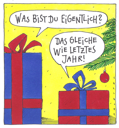 Cartoon: o.t. (medium) by Andreas Prüstel tagged weihnachten,geschenke,weihnachten,geschenke,bescherung,kultur,tradition