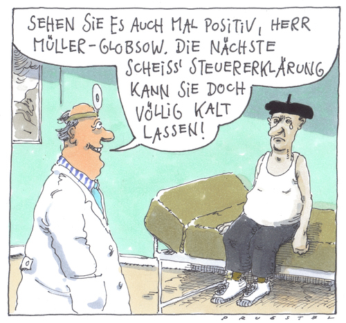 Cartoon: positiv (medium) by Andreas Prüstel tagged todeskandidat,patient,arzt,steuererklärung,todeskandidat,patient,steuererklärung,arzt,steuer,tod,sterben,kandidat,ärzte,gesundheit,jenseits,positiv