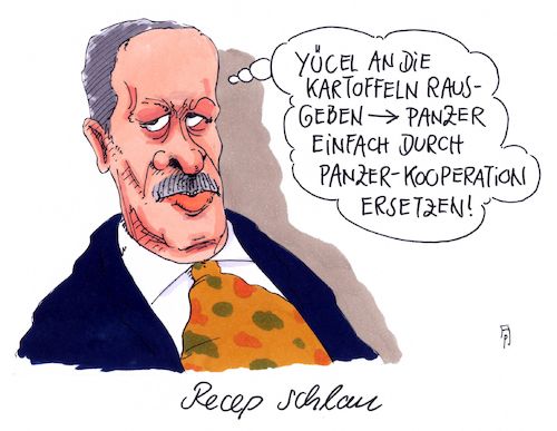 Cartoon: recep schlau (medium) by Andreas Prüstel tagged deutschland,türkei,erdogan,deniz,yücel,deutsche,panzer,panzerkooperation,cartoon,karikatur,andreas,pruestel,deutschland,türkei,erdogan,deniz,yücel,deutsche,panzer,panzerkooperation,cartoon,karikatur,andreas,pruestel