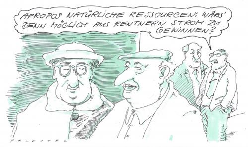 Cartoon: ressourcen (medium) by Andreas Prüstel tagged senioren,alternativenergie