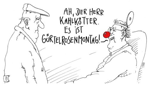 Cartoon: rosenmontag (medium) by Andreas Prüstel tagged karneval,rosenmontag,gürtelrose,arzt,patient,cartoon,karikatur,andreas,pruestel,karneval,rosenmontag,gürtelrose,arzt,patient,cartoon,karikatur,andreas,pruestel