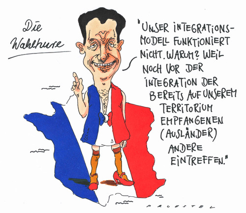 Cartoon: sar kozy (medium) by Andreas Prüstel tagged frankreich,präsidentschaftswahlen,sarkozy,frankreich,präsidentschaftswahlen,sarkozy