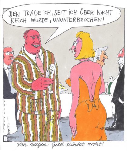 Cartoon: schlafanzug (medium) by Andreas Prüstel tagged neureich,schlafanzug