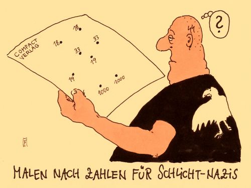 Cartoon: schlicht-nazis (medium) by Andreas Prüstel tagged nazis,neonazis,malen,nach,zahlen,ss,compact,verlag,rechtspopulismus,cartoon,karikatur,andreas,pruestel,nazis,neonazis,malen,nach,zahlen,ss,compact,verlag,rechtspopulismus,cartoon,karikatur,andreas,pruestel