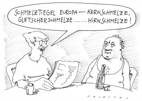 Cartoon: schmelze (medium) by Andreas Prüstel tagged abschmelzung,abschmelzung,schmelzung,schmelzen,eu,europa,kernschmelze,umwelt,natur,erde,gletscherschmelze,gletscher,eis,hirn,gehinr,dummheit,dumm,bildung,wissen,klimawandel