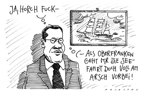 Cartoon: segelschulschiffer? (medium) by Andreas Prüstel tagged bundeswehr,marine,schulschiff,guttenberg,verteidigungsminister,meuterei,skandal,rekruten,oberfranke,dienstaufsicht,bundeswehr,marine,schulschiff,guttenberg,verteidigungsminister,meuterei,skandal,rekruten