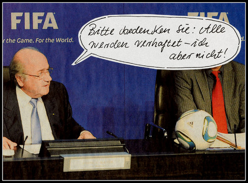 Cartoon: sepp (medium) by Andreas Prüstel tagged fifa,blatter,cartoon,collage,andreas,pruestel