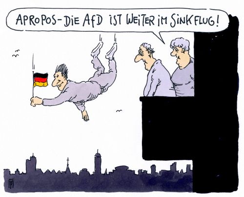 Cartoon: sinkflug (medium) by Andreas Prüstel tagged afd,umfragewerte,sinkflug,cartoon,karikatur,andreas,pruestel,afd,umfragewerte,sinkflug,cartoon,karikatur,andreas,pruestel