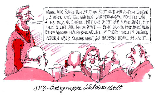 Cartoon: solosänger (medium) by Andreas Prüstel tagged spd,parteibasis,groko,pro,und,kontra,ortsgruppe,spdhymne,arbeiterlied,niedergang,cartoon,karikatur,andreas,pruestel,spd,parteibasis,groko,pro,und,kontra,ortsgruppe,spdhymne,arbeiterlied,niedergang,cartoon,karikatur,andreas,pruestel