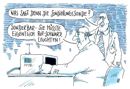 Cartoon: sonderbar (medium) by Andreas Prüstel tagged neue,sondierungsgespräche,cdu,csu,spd,sonde,cartoon,karikatur,andreas,pruestel,neue,sondierungsgespräche,cdu,csu,spd,sonde,cartoon,karikatur,andreas,pruestel