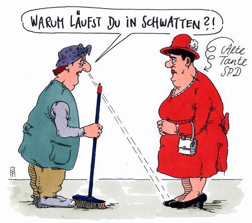 Cartoon: sozi-putzfrau (medium) by Andreas Prüstel tagged spd,sozialdemokratisch,parteiprofil,ermahnung,putzfrau,sigmar,gabriel,parteivorsitzender,alte,tante,cartoon,karikatur,andreas,pruestel,spd,sozialdemokratisch,parteiprofil,ermahnung,putzfrau,sigmar,gabriel,parteivorsitzender,alte,tante,cartoon,karikatur,andreas,pruestel