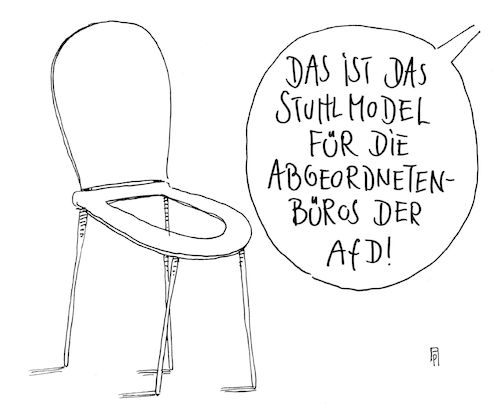 Cartoon: stuhl (medium) by Andreas Prüstel tagged bundestag,afd,abgeordnete,abgeordnetenbüros,rechtsradikal,rechtspopulistisch,bestuhlung,cartoon,karikatur,andreas,pruestel,bundestag,afd,abgeordnete,abgeordnetenbüros,rechtsradikal,rechtspopulistisch,bestuhlung,cartoon,karikatur,andreas,pruestel