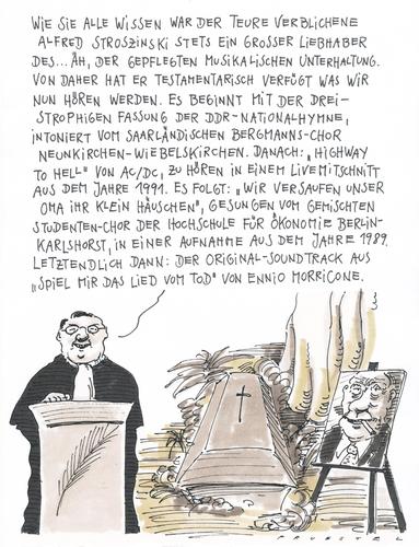 Cartoon: trauerfeier (medium) by Andreas Prüstel tagged trauerfeier,trauermusik,beerdigung,trauerrede,pfarrer,trauerfeier,trauermusik,beerdigung,trauerrede,pfarrer