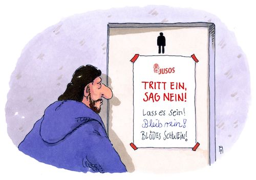 Cartoon: tritt ein (medium) by Andreas Prüstel tagged spd,groko,jusos,antigrokoaktion,cartoon,karikatur,andreas,pruestel,spd,groko,jusos,antigrokoaktion,cartoon,karikatur,andreas,pruestel