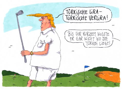 Cartoon: türkische lira (medium) by Andreas Prüstel tagged usa,trump,türkei,handelskrieg,türkische,währung,verfall,zölle,golf,cartoon,karikatur,andreas,pruestel,usa,trump,türkei,handelskrieg,türkische,währung,verfall,zölle,golf,cartoon,karikatur,andreas,pruestel