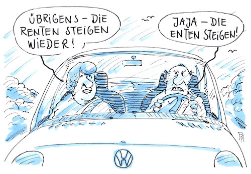 Cartoon: übrigens (medium) by Andreas Prüstel tagged rente,rentenerhöhung,rentenangleich,ost,west,frühling,enten,cartoon,karikatur,andreas,pruestel,rente,rentenerhöhung,rentenangleich,ost,west,frühling,enten,cartoon,karikatur,andreas,pruestel