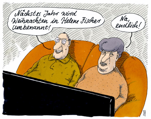 Cartoon: umbenennung (medium) by Andreas Prüstel tagged weihnnachten,umbenennung,helene,fischer,schlagerbrei,tv,cartoon,karikatur,weihnnachten,umbenennung,helene,fischer,schlagerbrei,tv,cartoon,karikatur