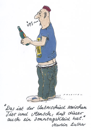 Cartoon: unterschied (medium) by Andreas Prüstel tagged martinluther,lutherspruch,zitat,kleidung,sonntagskleidung,jugend,martin luther,zitat,kleidung,jugend,martin,luther