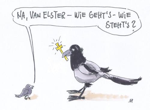 Cartoon: van elst (medium) by Andreas Prüstel tagged bischof,tebartz,van,elst,elster,spatz,katholische,amtskirche,kirchenvolk,gläubige,cartoon,karikatur,andreas,pruestel,bischof,tebartz,van,elst,elster,spatz,katholische,amtskirche,kirchenvolk,gläubige,cartoon,karikatur,andreas,pruestel