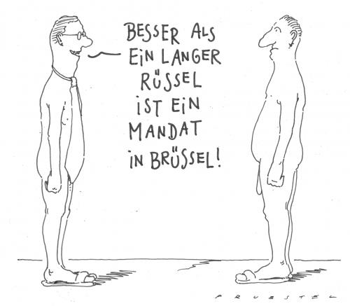 Cartoon: vergleich (medium) by Andreas Prüstel tagged eu,europawahl,politik,wahl,wahlen,europa,europawahl,eu,politiker,abgeordnete,europawahlen,europäische union,mehrheit,wähler,europäische,union,wahlbeteiligung,penis,geschlechtsteil,brüssel,männlichkeit,potenz,mann,männer,nackt,glied