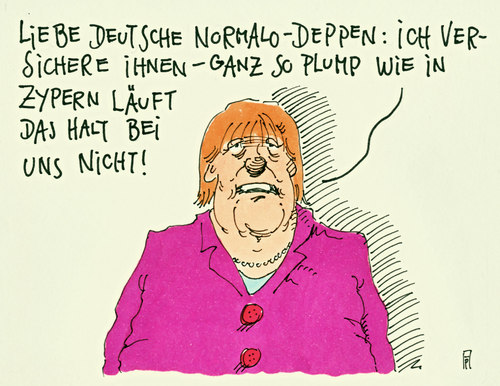 Cartoon: versicherung (medium) by Andreas Prüstel tagged zypern,zwangsabgabe,kleinanleger,sparguthaben,banken,merkel,eu,staatsschulden,cartoon,karikatur,zypern,zwangsabgabe,kleinanleger,sparguthaben,banken,merkel,eu,staatsschulden,cartoon,karikatur