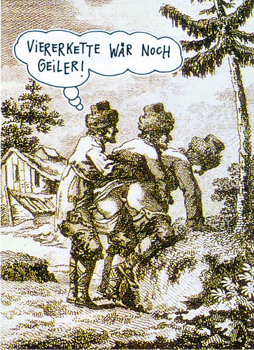 Cartoon: vision (medium) by Andreas Prüstel tagged viererkette,fußball,homosexualität,fußball,homosexualität,viererkette