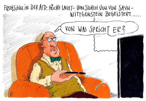 Cartoon: von von (medium) by Andreas Prüstel tagged afd,parteitag,hannover,rechtsnationaler,flügel,internes,wahlmanöver,von,sayn,wittgenstein,storch,adel,höcke,cartoon,karikatur,andreas,pruestel,afd,parteitag,hannover,rechtsnationaler,flügel,internes,wahlmanöver,von,sayn,wittgenstein,storch,adel,höcke,cartoon,karikatur,andreas,pruestel